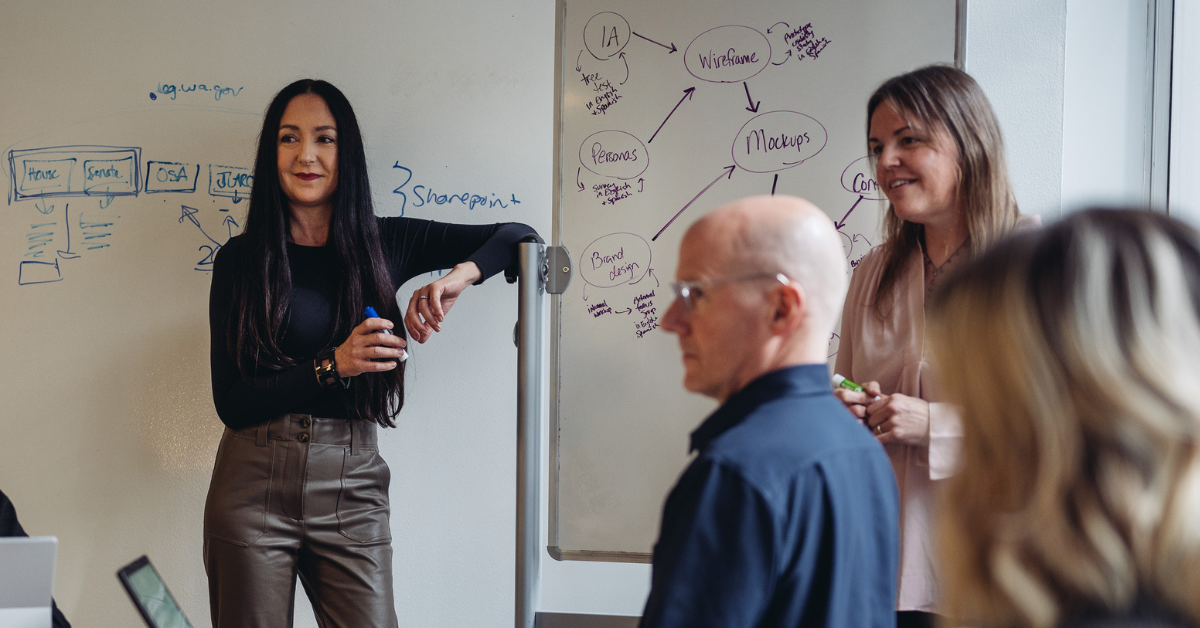Anthro-Tech team facilitating a collaborative working session to align stakeholders and turn strategy into action.